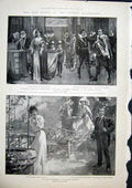 Original Old Antique Print London Playhouse Hugo Ruy Blas Rosedale Theatre 1904