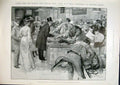 Original Old Antique Print France Boulogne Fish Market Lent 1904 20th Century