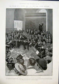 Original Old Antique Print Cotton New York America Market Sully States 1904 20th