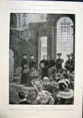 Old Antique Print Institutte Chancery Law Society Tokyo Tokio War Japan