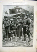 Original Old Antique Print Lilliput Brobdignag Japanese Sier Russia Japan War