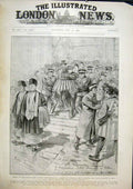 Original Old Antique Print Port Arthur Hirose Naval Honours Tokyo Tokio 1904