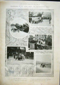 Old Antique Print St Louis Exhibition World Fair Francis Buildings Cowboy