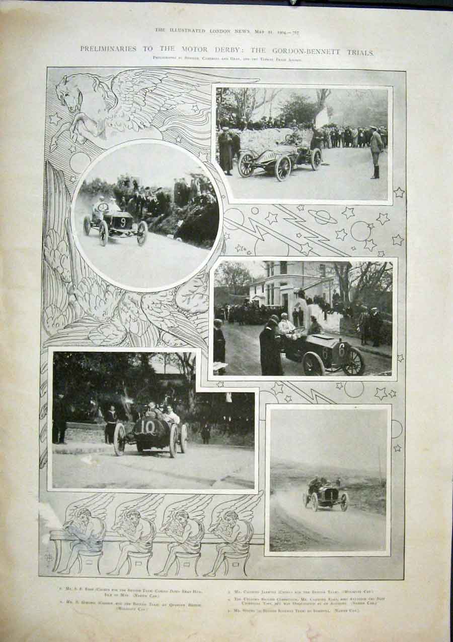 Old Antique Print St Louis Exhibition World Fair Francis Buildings Cowboy