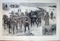 Old Antique Print Jinricksha Japanese War Ponies Draft Animals Transport