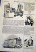 Original Old Antique Print Haymarket Theatre Opera House Berlin Germany 1843