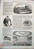Old Antique Print Marlborough Collegiate School Richmond Dublin Art Irish