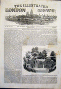 Original Old Antique Print Chapel Duke Orleans Paris France 1843 19th