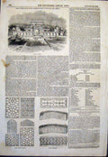 Original Old Antique Print Tomb Akber Palace Terra Cotta Windows Marble Inlaid