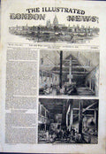 Old Antique Print Refuge Destitute Male Female Ward Hospital London 1843 19th