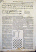 Original Old Antique Print Music Score Sheet Ballad Loder Thompson 1844 19th