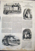 Original Old Antique Print Finsbury Square Friends Guernsey Fitz-Stephen Sailor