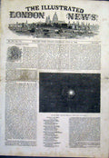 Original Old Antique Print Comet Royal Observatory Greenwich London 1844 19th