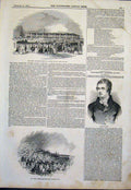 Old Antique Print Berkshire Festival Pavilion United States Stanley 1844 19th