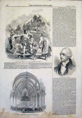 Original Old Antique Print Sheriff Albany Duke Grafton Gloucester Music Festival