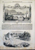 Old Antique Print York Science British Association Glacier Lauteraar 1844 19th