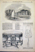 Original Old Antique Print Orlean'S Twickenham Philippe Railway Carriage Trowel