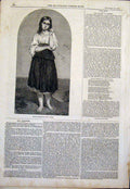 Original Old Antique Print Mignon Scheffer Country Heaven Fine Art 1844 19th