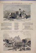 Old Antique Print Topham Pilgrims Holy Well Beilstein Moselle Harding Art
