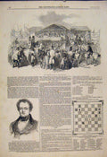 Old Antique Print Cambridge Election Nomination Portrait Kelly Chess 1845 19th