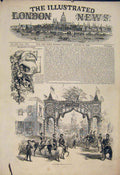 Original Old Antique Print Coburg Queen Germany Her Majesty Royal 1845 Victorian