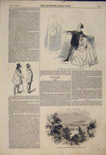Original Old Antique Print Sketch Ireland Newport Mayo Princess Theatre London