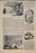 Original Old Antique Print Luther Wittenberg Warehouse St Katherine'S Docks 1845