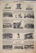 Antique Old Antique Print Man-Of-War Ship Capstan Pinnace Gun Anchor Hospital 00MAA1