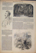 Original Old Antique Print Reid Windsor St James'S Theatre Gown Town Row Oxford