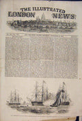 Original Old Antique Print Ingermanland Duke Constantine Plymouth Ship Boat 1845