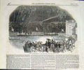 Original Old Antique Print Mexican Meeting Park New York America 1846 Victorian