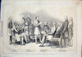 Original Old Antique Print Cabinet Ministers Parliament Portrait Sketch 1846