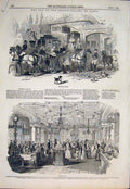 Old Antique Print Paris Horses Caf ?∂® Tuilleries Fete Osborne House 1846 19th
