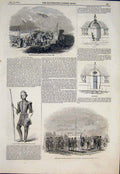 Original Old Antique Print Westminster Bridge Irvine Toxopholite Shooting Shoot