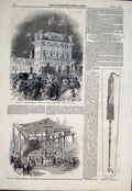 Old Antique Print British Association Earl Auckland Admiralty Morice Town