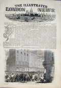 Original Old Antique Print Bread Riot St Antoine Paris France 1846 Victorian