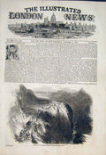 Original Old Antique Print Pyrenees Mountains Duke Montpensier 1846 Victorian