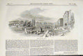 Original Old Antique Print Geneva Bergue Switzerland 1846 19th
