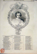 Original Old Antique Print Portrait Royal Prince Wales Fine Art 1846 Child 19th