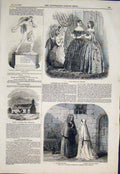 Old Antique Print Paris Fashion Chapelcumberland Rufford Cricket Theatre