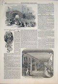 Old Antique Print Arundel Castle Prince Albert Queen Dairy Owl Owls 1846 19th