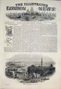 Original Old Antique Print Foreign Corn Ports Alexandria 1846 19th