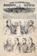 Old Antique Print London Election Portrait Liberal Conservative Candidate