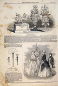 Original Old Antique Print Paris Fashions Goodwood Prize Plate Races Telegraph