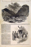 Old Antique Print Queen Highlands Scotland Glencoe Bard Fleetwood Yacht