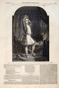 Old Antique Print Westminster Hall Exhibition Painting Statue Artist 1847 19th