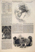 Old Antique Print Meadows Heads Month Cumberland Thames Washington 1847 19th