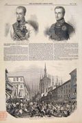 Old Antique Print Portrait Ferdinand Austria Albert Sardinia Milan Italy