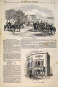 Original Old Antique Print Buckhounds Hounds General Post Office Nottingham 1847