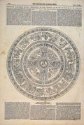 Original Old Antique Print Prussia King Prince Wales Baptismal Shield 1847 19th